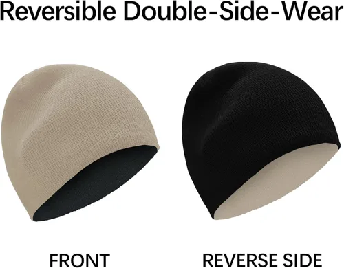 Miniatura 3 de ZOORON Gorros para hombre y mujer, de punto grueso, unisex, gorro de invierno