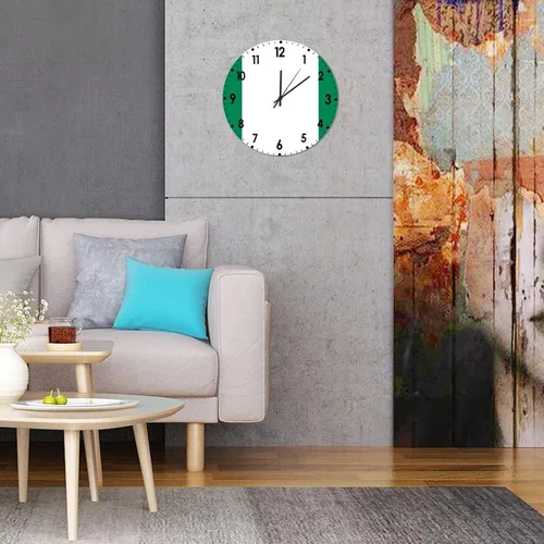 Miniatura 646 de Cheyan Reloj de pared con bandera de Canadá de 12 pulgadas, silencioso, sin tictac, de PVC, funciona con pilas, reloj redondo decorativo, regalo