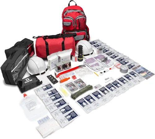 Emergency Zone Kit de supervivencia para terremoto de 72 horas, kit de emergencia para desastres para 2 personas, prepárate para el grande. Kit