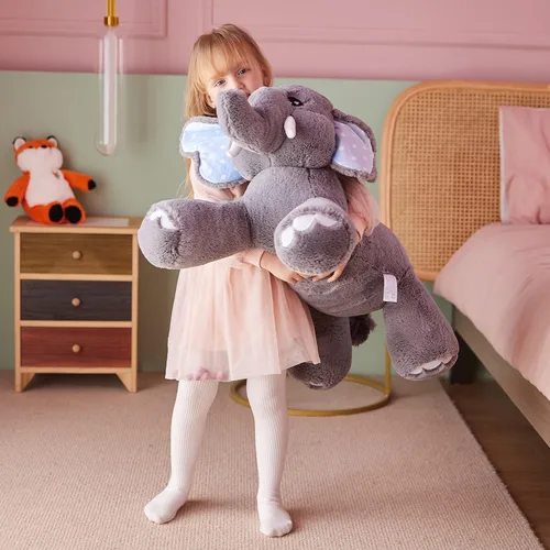 Miniatura 7 de IKASA Juguete de Peluche de Elefante Gigante, Juguete de Peluche de Animal de 29", Juguetes Suaves Grandes Jumbo, Tamaño Enorme Lindo Peluche