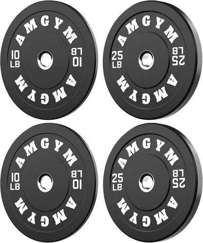 Miniatura 22 de Discos de peso olímpicos de 2 pulgadas y caucho para barras, discos para gimnasio en casa, entrenamiento de fuerza y levantamiento de pesas, 10 a