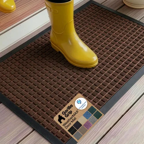 Miniatura 11 de Gorilla Grip - Tapete WeatherMax todoterreno 100% impermeable, caucho natural, resistente a manchas y decoloración, perfil bajo, interior y Grafito