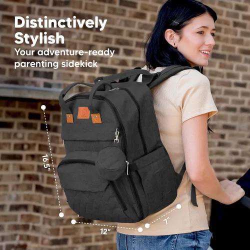 Miniatura 4 de Mochila para Pañales KeaBabies - Gran Mochila de Pañales con Cambiador, para Bebé Niño, Niña, Mochila de Viaje para Mamá y Papá, Impermeable
