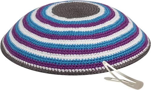 Miniatura 5 de Zion Judaica - Paquetes de Kipá de punto de calidad a granel, Kipppot o Kippas individuales, clips Kipa gratis incluidos