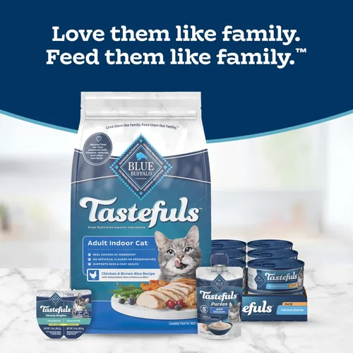 Miniatura 9 de Blue Buffalo Tastefuls - Comida seca natural para gatos adultos de interior, receta de pollo y arroz integral, bolsa de 7 libras