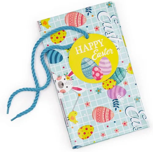 Miniatura 5 de WRAPAHOLIC Bolsa de regalo grande de plástico de Pascua de 56 pulgadas, bolsa de bicicleta de conejo y huevo, envoltura de regalo para Pascua