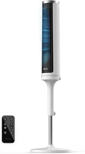 Miniatura 11 de LEVOIT Tower Fan for Bedroom, 20dB Quiet Desk Fan with 23ft/s, Portable & Easy to Carry, 3-Angle & 4-Speed Mini Oscillating Fan, DC Motor