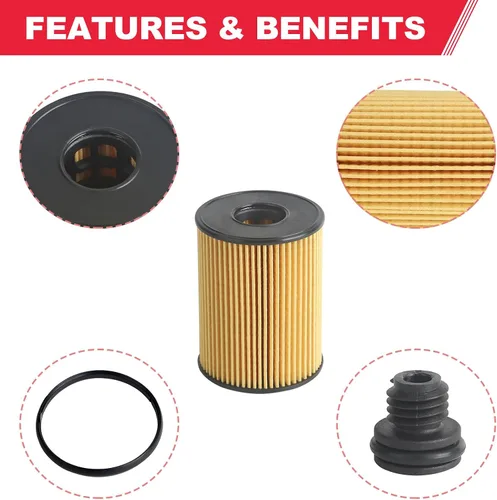 Miniatura 5 de 26350-2S000 Filtro de aceite Compatible con 2020-2023 Hyundai Tucson Sonata Santa Kia Sorento K5 Motor 2.5L Reemplaza # 263502S000 (2 piezas)