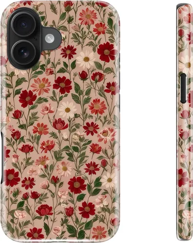 Miniatura 18 de bemal Funda para iPhone 12 Mini, estética, vintage, floreciente, peonía, concha, femenina, compatible con MagSafe, moderna, única, moderna, moderna