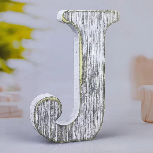 Miniatura 18 de Letras de madera de 8 pulgadas, letras de madera rústica sin terminar para decoración de pared, letras decorativas en pie, cortes de letras, letrero