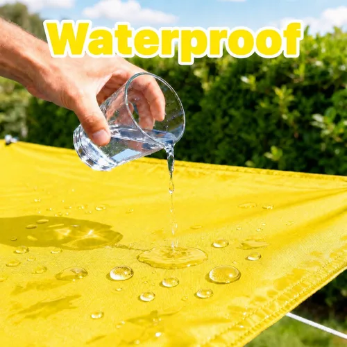 Miniatura 4 de ColourTree Toldo de Sombra Solar de 10' x 20' Tamaño Personalizado Amarillo TADS9.5 Cuadrado Impermeable UPF50 Toldo Parasol Refugio, 95% Bloqueo UV