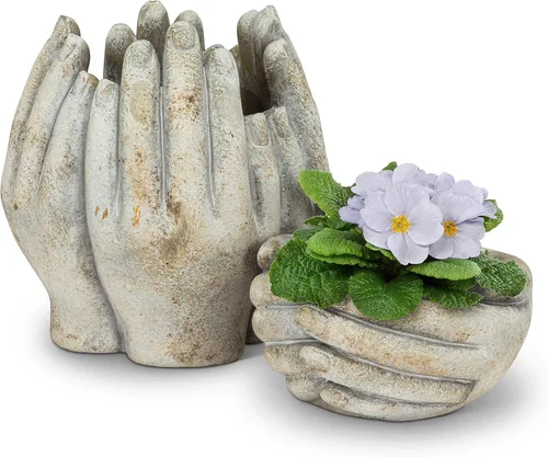 Miniatura 4 de Abbott Collection - Macetero pequeño con ventosas Para suculentas y plantas pequeñas, cemento, gris, 5.5 pulgadas de ancho
