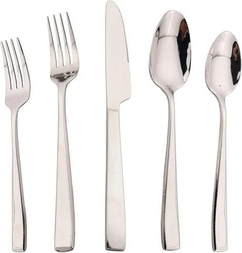 Miniatura 11 de JASHII Juego de 4 cuchillos de mesa, de acero inoxidable de 9.05 pulgadas, chapado en titanio, plateado brillante, cuchillos de mantequilla pulida