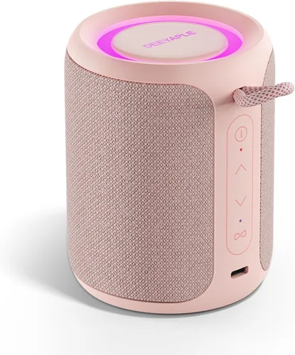 Miniatura 12 de Altavoz Bluetooth inalámbrico, IP67 impermeable y a prueba de polvo altavoz portátil con luces, sonido estéreo fuerte de 15 W, batería de 2500 mAh