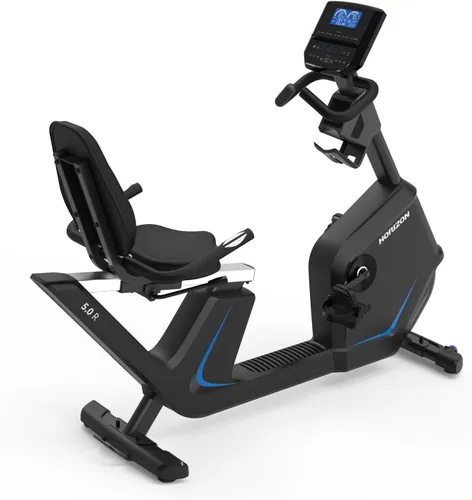 Bicicleta reclinada Horizon Fitness 5.0R, para fitness y cardio, bicicleta de ciclismo con resistencia magnética y Bluetooth, asiento cómodo con