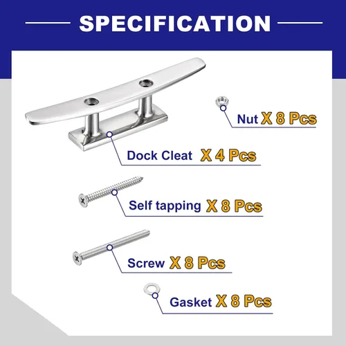 Miniatura 6 de uxcell Boat Cleat Open Base, 316 Stainless Steel Dock Cleat for Kayak Boat