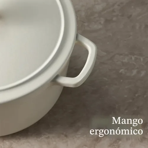 Miniatura 6 de CAROTE Olla de horno holandés de hierro fundido esmaltado de 5 cuartos con tapa, horno holandés de alta resistencia para hornear pan de masa madre
