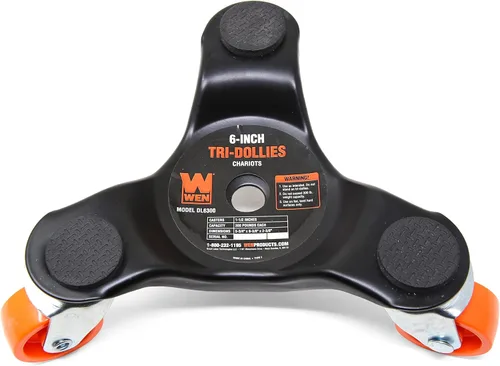 Miniatura 2 de WEN DL6300 - Juego de muebles de 6 pulgadas, capacidad de 300 libras, juego de tres ruedas móviles (paquete de 4), color negro