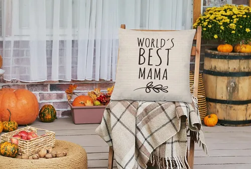 Miniatura 4 de Fundas de almohada de 18 x 18 pulgadas, regalos para mamá para el día de la madre, cumpleaños de parte de hija e hijo, funda de almohada decorativa