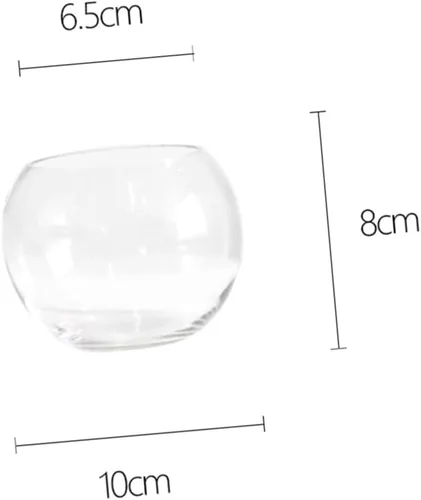 Miniatura 9 de ARTIBETTER Jarrón hidropónico de vidrio transparente, 2 piezas, decorativo para escritorio, para oficina en casa y hotel, para flores eternas
