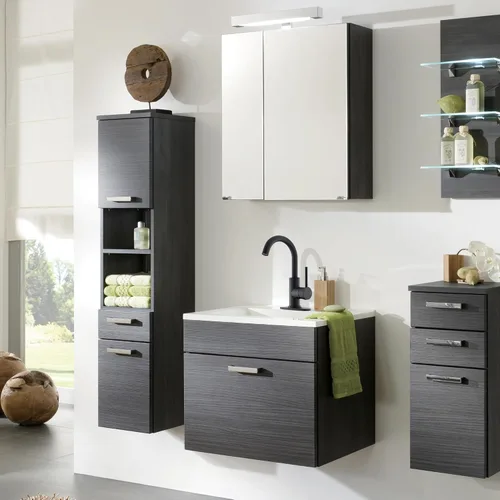 Miniatura 3 de Grifo de Baño Negro Grifos de Tocador Negro Mate con Desagüe Pop-Up, Grifos Modernos de Lavabo de Baño de Un Solo Orificio con Placa de Cubierta