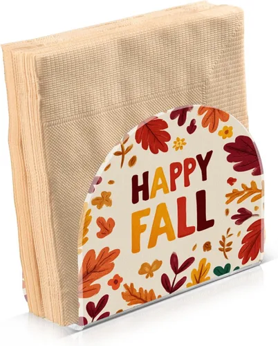 Miniatura 23 de Servilletero de otoño de gnomo negro para mesa, dispensadores de pañuelos acrílicos, servilleteros de cóctel para bodas, fiestas, eventos