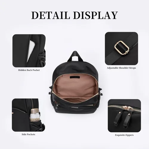 Miniatura 4 de GOLF SUPAGS Elegante mochila para mujer, mochila casual de viaje, mini mochila, bolso de nailon
