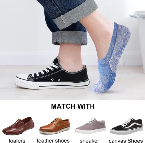 Miniatura 6 de Gonii Calcetines deportivos para mujer, calcetines de tobillo acolchados para correr, corte bajo, 5-8 pares