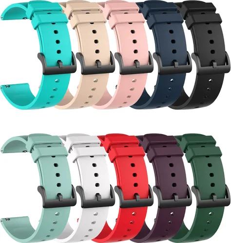 Miniatura 8 de Correas de reloj compatibles con Motorola Moto Watch 100/Moto 360 3ª generación, correas de silicona de repuesto para Motorola Moto Watch 100/Moto 4