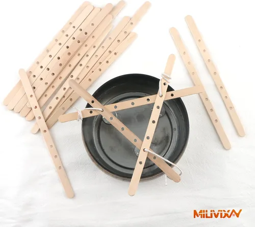 Miniatura 5 de MILIVIXAY 100 soportes de mecha de madera, dispositivo de centrado de mechas de vela para velas grandes y multimecha.
