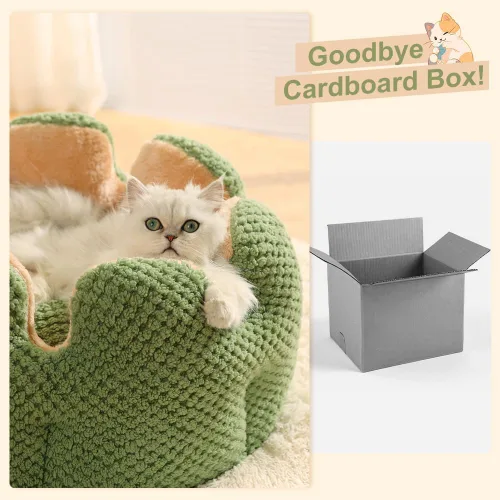 Miniatura 7 de CWV Lindas camas para gatos, camas para gatitos, camas suaves para perros pequeños, camas lavables para mascotas para cachorros y gatitos
