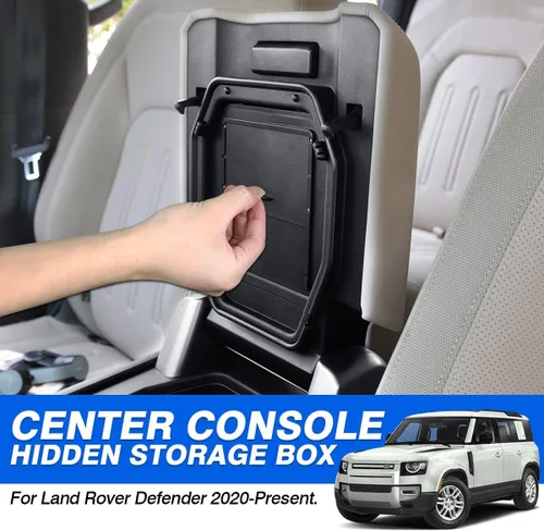 Miniatura 2 de Karltys Organizador Oculto de Consola Central para Accesorios Land Rover Defender Defender 90 110 130 2020-2025 2026 Caja de Almacenamiento Oculta