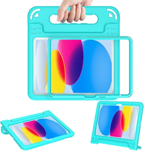 Miniatura 17 de AVAWO - Funda infantil para iPad de 10.9 pulgadas con protector de pantalla integrado, duradera, a prueba de golpes, ligera, con mango protector