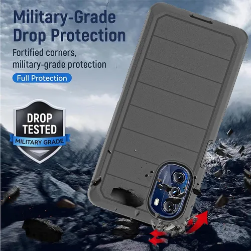 Miniatura 3 de YmhxcY Funda para Moto G 5G 2022 (sin protector de pantalla) con funda duradera de 3 capas a prueba de caídas, a prueba de golpes, funda de goma
