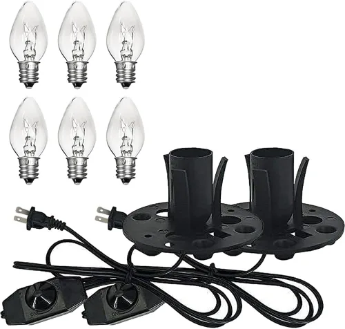 Miniatura 6 de Cable de lámpara de sal del Himalaya, con interruptor de atenuación, bombilla de Navidad, cable de lámpara de sal con control de intensidad