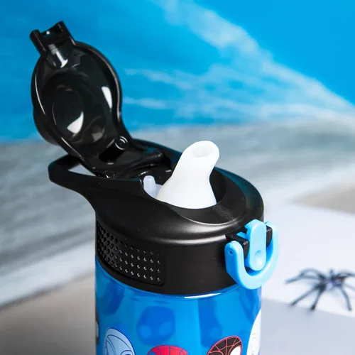 Miniatura 2 de Zak Designs Marvel Spider-Man - Botella de agua Sage para la escuela o viajes, botella de agua de plástico duradero de 16 onzas con popote, asa