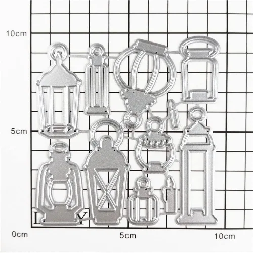 Miniatura 3 de DzIxY Troqueles de corte de metal para lámpara retro para hacer tarjetas, juegos de troqueles de papel para grabar, álbum, plantillas para álbumes 15
