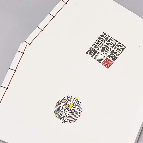 Miniatura 7 de GoGam - Libro de visitas de papel HANJI de estilo tradicional coreano (11.8 x 7.87 pulgadas), cuaderno encuadernado con nudo de hilo, bloc de notas