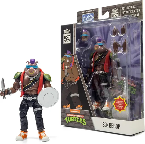 Miniatura 4 de The Loyal Subjects BST AXN Teenage Mutant Ninja Turtles Bebop 80's - Figura de acción de 5 pulgadas con accesorios