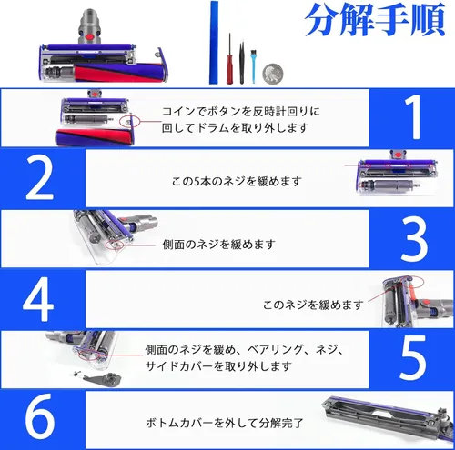 Miniatura 7 de Tira de felpa compatible con Dyson V6 V7 V8 V10 V11 cabezal limpiador de rodillos suaves, tira de felpa de cepillo azul, tira inferior, tiras