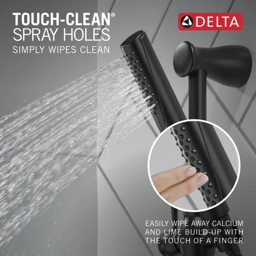 Miniatura 3 de Juego de kit de borde de bañera y ducha Delta Compel con barra deslizante, cabezal de ducha de mano de níquel cepillado, ducha de mano con barra