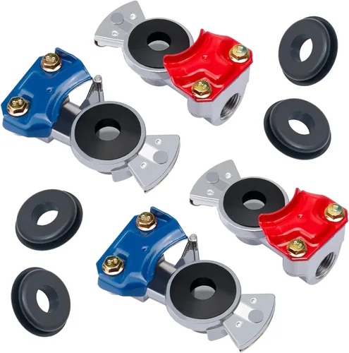 Miniatura 7 de KOOTANS Gladhand universal con sellos de mano Glad, Manos alegres de emergencia para semirremolques, remolques, manguera de aire, servicio de Glad
