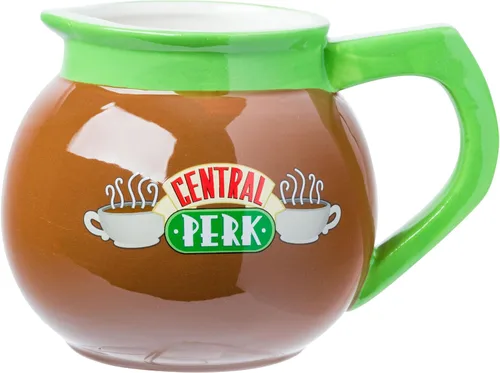Silver Buffalo Friends Central Perk Cafetera de Café Taza de Cerámica Esculpida en 3D, 20 Onzas Central Perk Pot