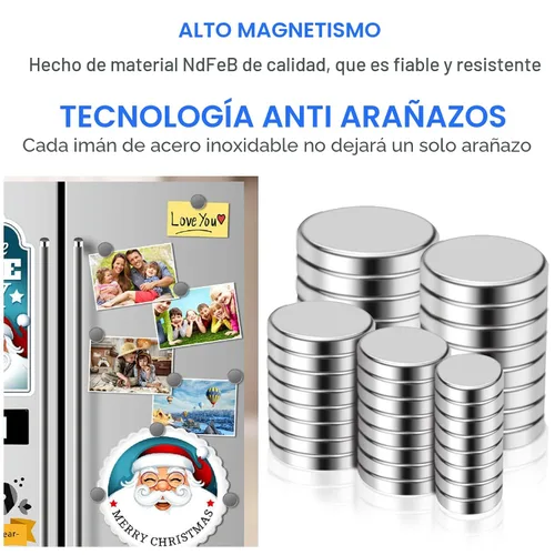 Miniatura 5 de DIYMAG Imanes pequeños de tierras raras, paquete de 40, 5 tamaños, imanes de neodimio para refrigerador, bricolaje, manualidades, cocina y oficina