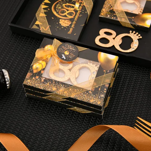 Miniatura 6 de 50 paquetes de 80 abrebotellas para fiestas de cumpleaños de 80 años, regalos o recuerdos para invitados, 80 aniversario de boda, fiesta
