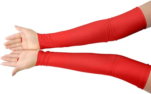 Miniatura 29 de Shinningstar Guantes largos de elastano elástico sin dedos sobre el codo para niñas y niños adultos