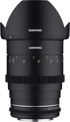 Samyang Lente Cine VDSLR MK2 de alta velocidad T1.5 de 1.378 in para Canon EF - Marco completo, lente de cine con apertura de 9 cuchillas, sellado