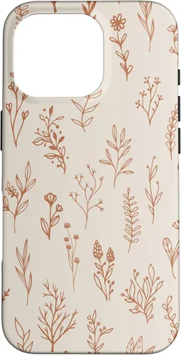Miniatura 20 de Cute Beige Brown Wildflower Aesthetic Flower Pattern Case for iPhone 17