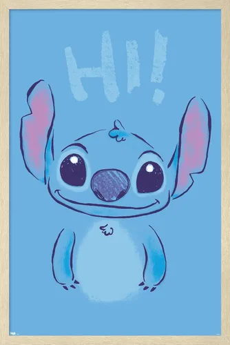 Miniatura 9 de Trends International Disney Lilo and Stitch - Póster de pared Hi Wall, 14.725 x 22.375 pulgadas, versión enmarcada de madera de granero
