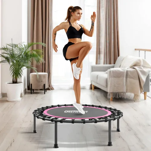 Miniatura 11 de ONETWOFIT 42"/45" Rebounder Trampoline for Adults, Silent Mini Trampoline Indoor Exercise Fitness Trampoline Bungee Rebounder Workout Max Load